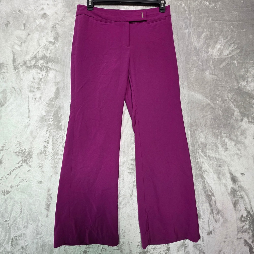 White House Black Market Legacy Fashion Flare Pants Berry Purple 8R RN111459